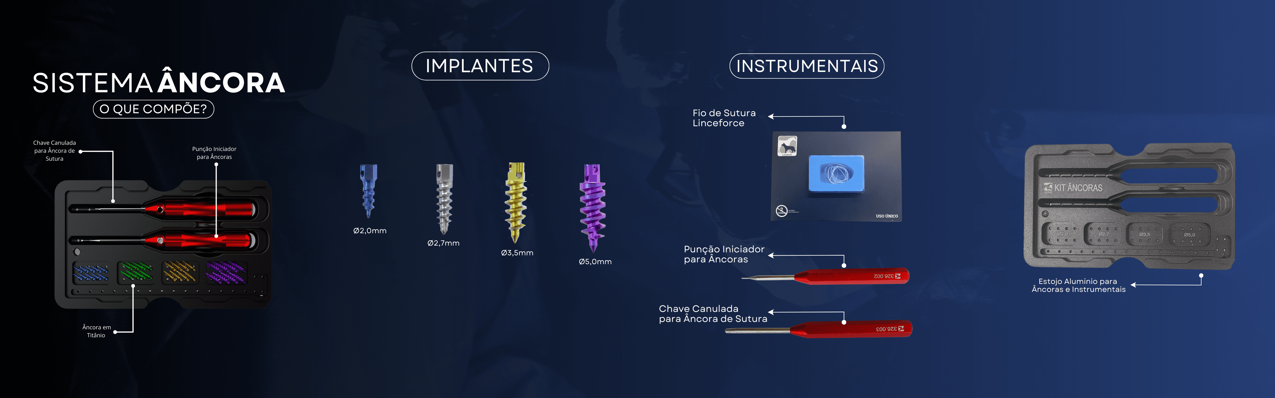 Composição do sistema Âncora - ortopedia veterinária